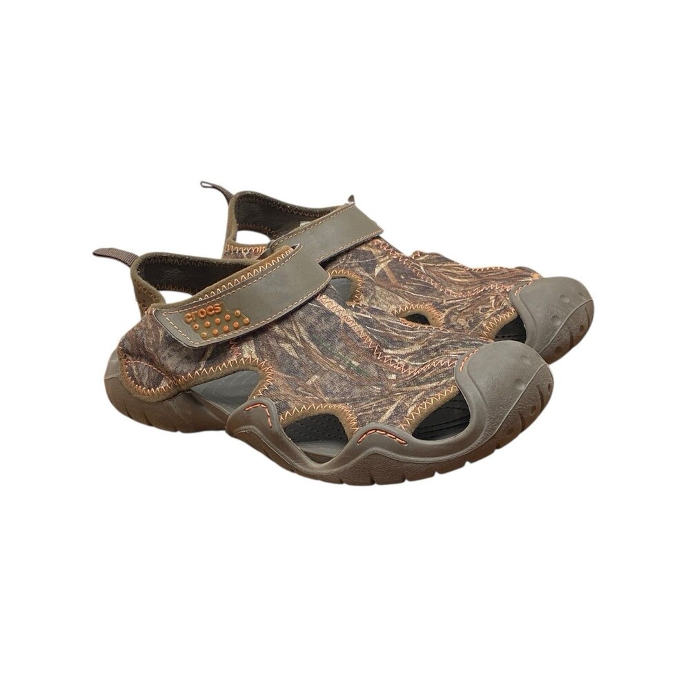 Crocs Swiftwater Realtree Camo Mesh Sandals Men's Size‎ 9